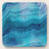 Dessous-de-verre Texture de l'Agate Vert de la Mer Bleue (Devant)