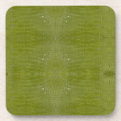 Dessous-de-verre Texture de l'alligator vert citron (Devant)
