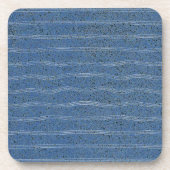 Dessous-de-verre Texture de liège bleu avec des lignes blanches (Devant)