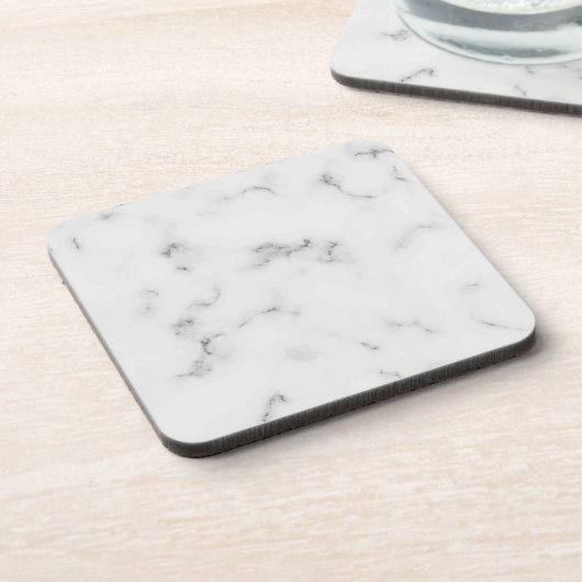 Dessous-de-verre Texture de marbre blanc de luxe (Côté gauche)