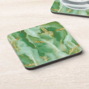 Dessous-de-verre Texture de pierre blanche et verte