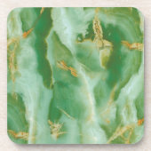 Dessous-de-verre Texture de pierre blanche et verte (Devant)