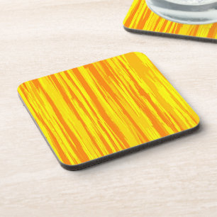 Dessous-de-verre Texture En Bois Abstrait Orange Et Jaune