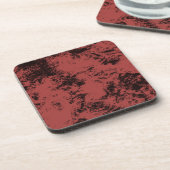 Dessous-de-verre Texture en marbre rouge en terre cuite (Côté gauche)