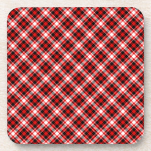 Dessous-de-verre Texture plaquée Motif tatan noir rouge-68767