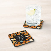 Dessous-de-verre Thanksgiving rétro congé d'érable citrouille du mi (Côté Droit)