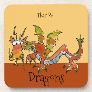 Dessous-de-verre Thare Be Dragons