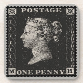Dessous-de-verre The Penny Black Postage Stamp (Devant)