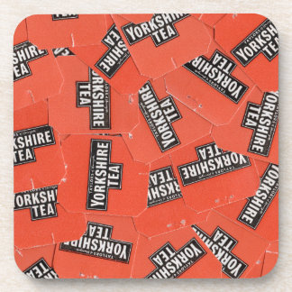 Dessous-de-verre Thé Yorkshire. Sac à thé rouge Motif Montage