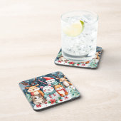 Dessous-de-verre Thème de Noël Animaux mignons (Côté Droit)