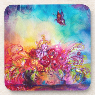 DESSOUS-DE-VERRE THUMBELINA, PANIER À FLEURS ET BOUTEILLE