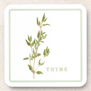 Dessous-de-verre THYM FRESH Coasters en plastique dur (+texte)