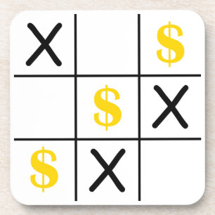 Dessous-de-verre Tic Tac Toe Dollar