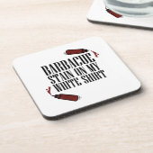 Dessous-de-verre Tige barbecue sur mon blanc (Côté gauche)