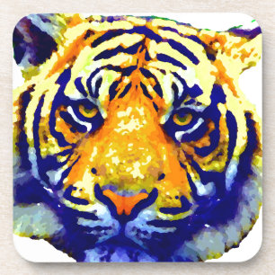 Dessous-de-verre Tiger Eyes Pop Art