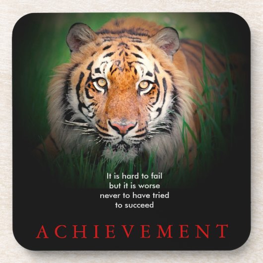 Dessous-de-verre Tiger Motivation Réussite (Devant)
