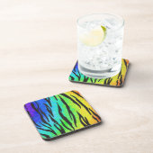 Dessous-de-verre Tiger noir et arc-en-ciel (Côté Droit)