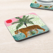 Dessous-de-verre Tigre au lever du soleil (Côté gauche)