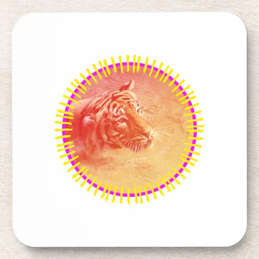 Dessous-de-verre Tigre coloré (Devant)