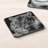 Dessous-de-verre Tigre noir et blanc (Côté gauche)