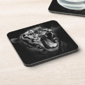 Dessous-de-verre Tigre noir et blanc (Côté gauche)