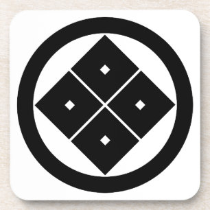 Dessous-de-verre Tilted four-square-eyes in circle