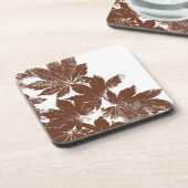 Dessous-de-verre Timbre Brown de feuille d'érable (Côté gauche)