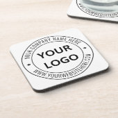 Dessous-de-verre Timbre d'entreprise du logo d'entreprise personnal (Côté gauche)