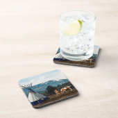 Dessous-de-verre Tipi - Camp d'hiver (Côté Droit)