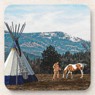 Dessous-de-verre Tipi - Camp d'hiver
