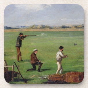 Dessous-de-verre Tir (huile sur le papier)