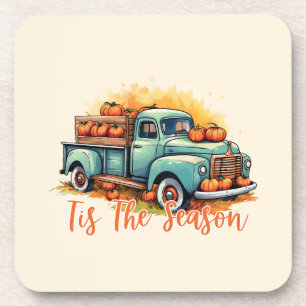 Dessous-de-verre 'Tis The Season - Camion rustique avec Citrouilles