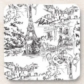 Dessous-de-verre Toile Tour Eiffel (Devant)