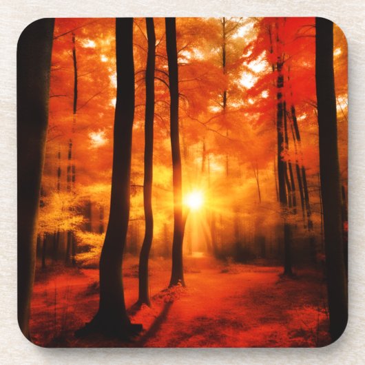 Dessous-de-verre Tomber dans les bois d'arrière-pays (Devant)