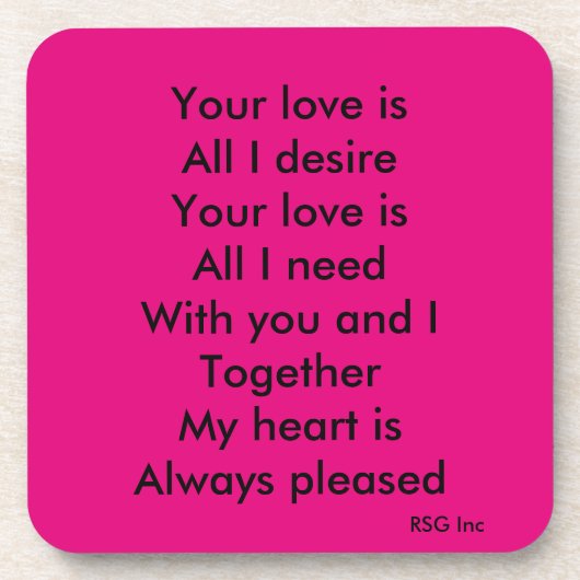 Dessous-de-verre Ton amour (Devant)