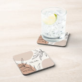 Dessous-de-verre Tonalité de la Terre botanique éclaboussant avec l (Côté Droit)