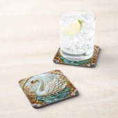 Dessous-de-verre Tons bijou de cygne vitrail (Côté Droit)