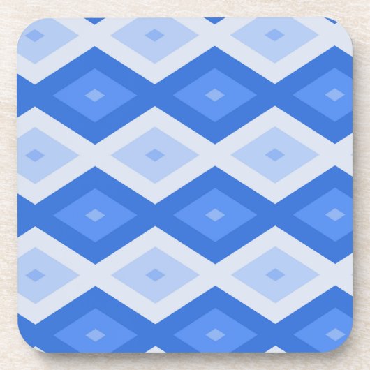 Dessous-de-verre Tons de motif de diamant bleu (Devant)