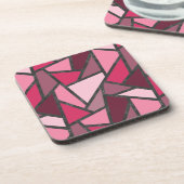 Dessous-de-verre Tons de motif en vitrail rose (Côté gauche)
