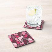 Dessous-de-verre Tons de motif en vitrail rose (Côté Droit)