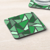 Dessous-de-verre Tons de motif en vitrail vert (Côté gauche)