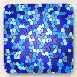 Dessous-de-verre Tons de verre de couleur bleue par Shirley Taylor