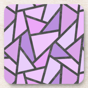 Dessous-de-verre Tons du motif en vitrail lilas