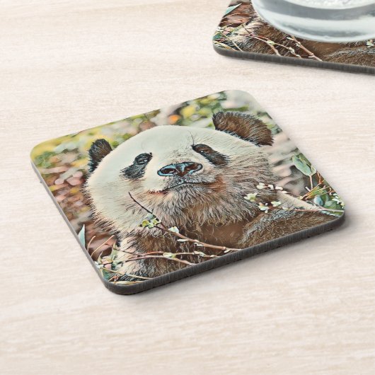 Dessous-de-verre toony panda (Côté gauche)