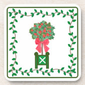 Dessous-de-verre Topiaires de Noël Holly Berry arbre Topiary Beve (Devant)