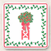 Dessous-de-verre Topiaries de Noël Holly Berry arbre Topiary Bev (Devant)