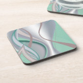 Dessous-de-verre Tornade Abstraite à la menthe de chocolat (Côté gauche)