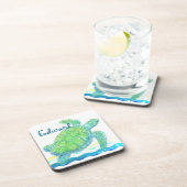 Dessous-de-verre Tortue bleue et verte (Côté Droit)