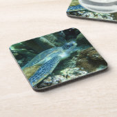 Dessous-de-verre Tortue de mer sur la photo des fonds marins (Côté gauche)