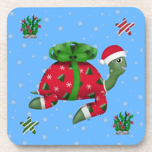 Dessous-de-verre Tortue de Noël (Devant)